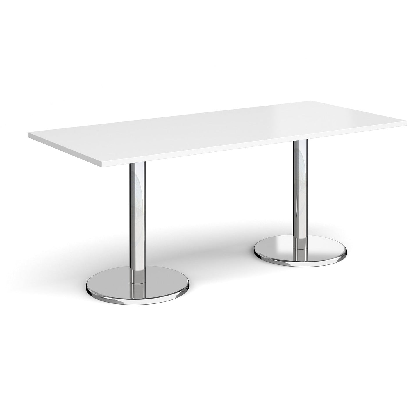 Pisa rectangular dining table with round bases