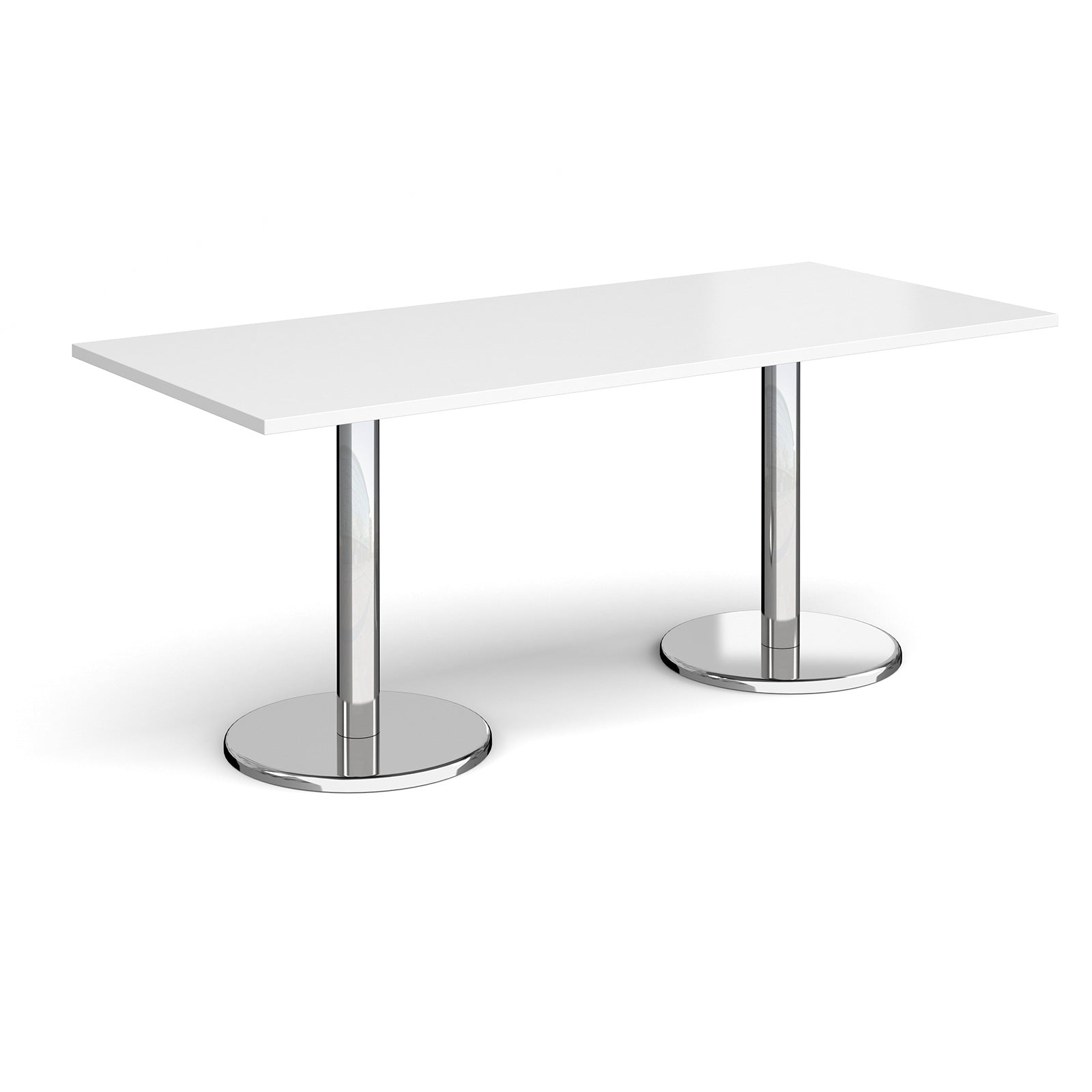 Pisa rectangular dining table with round bases