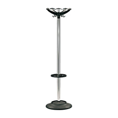 Coat and Umbrella Stand - Black/Chrome