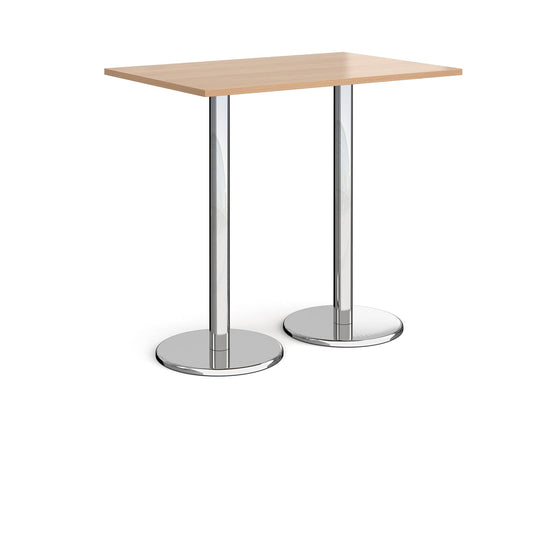 Pisa rectangular poseur table with round bases