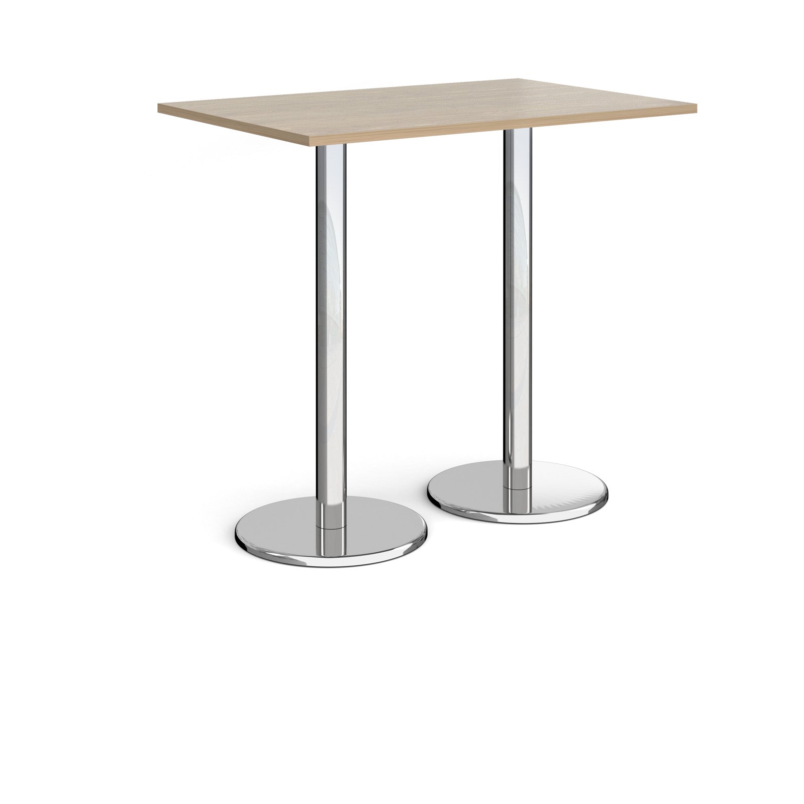 Pisa rectangular poseur table with round bases