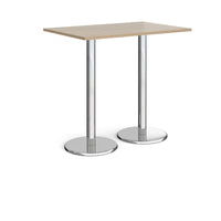 Pisa rectangular poseur table with round bases