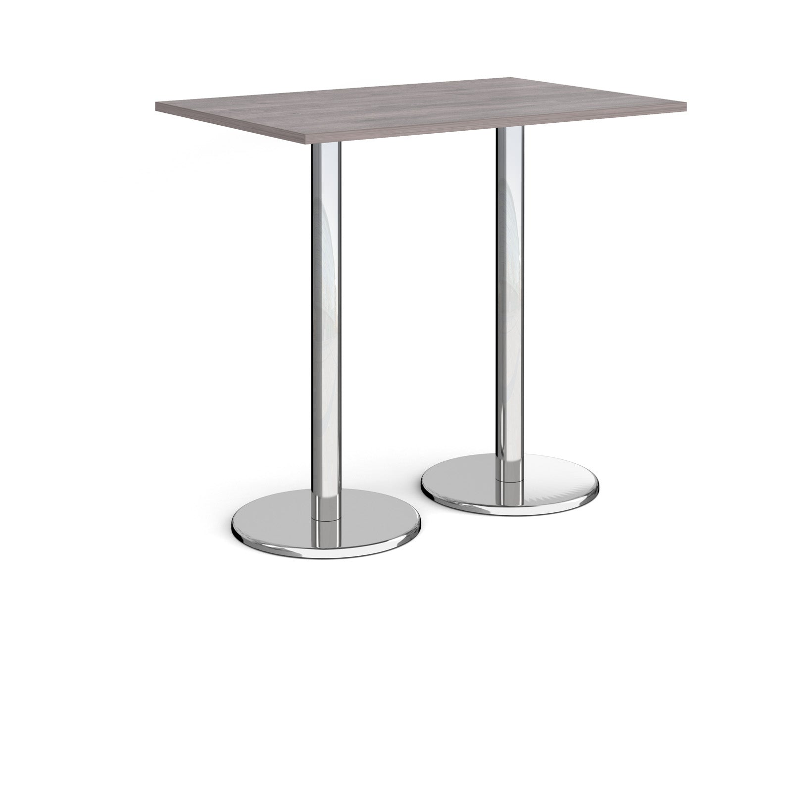 Pisa rectangular poseur table with round bases