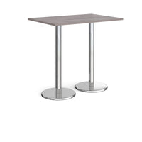 Pisa rectangular poseur table with round bases