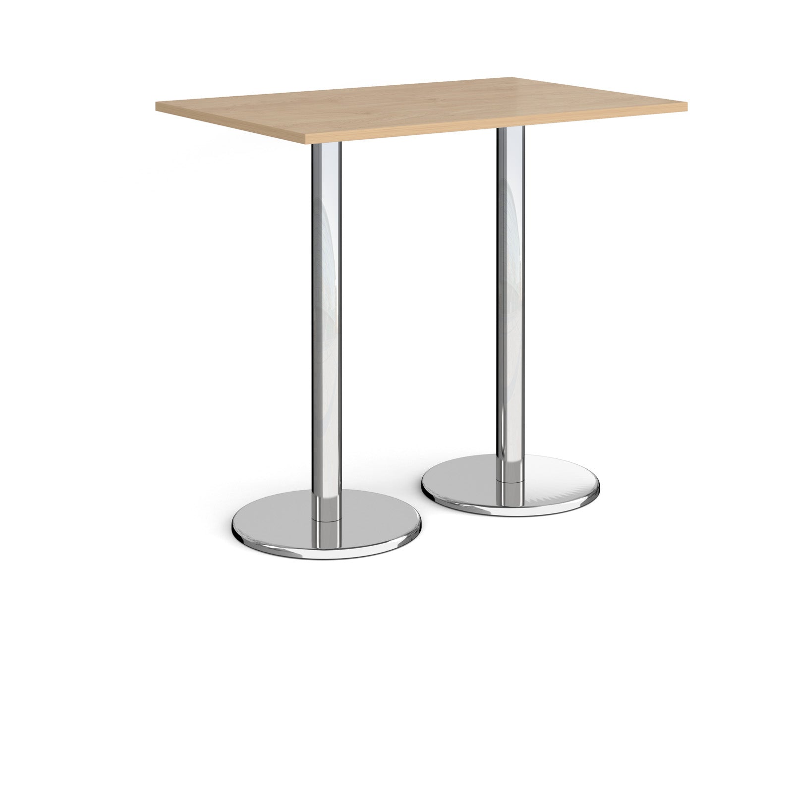 Pisa rectangular poseur table with round bases