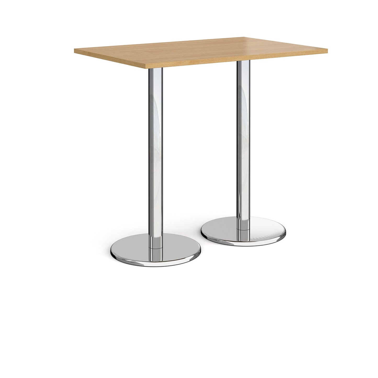 Pisa rectangular poseur table with round bases
