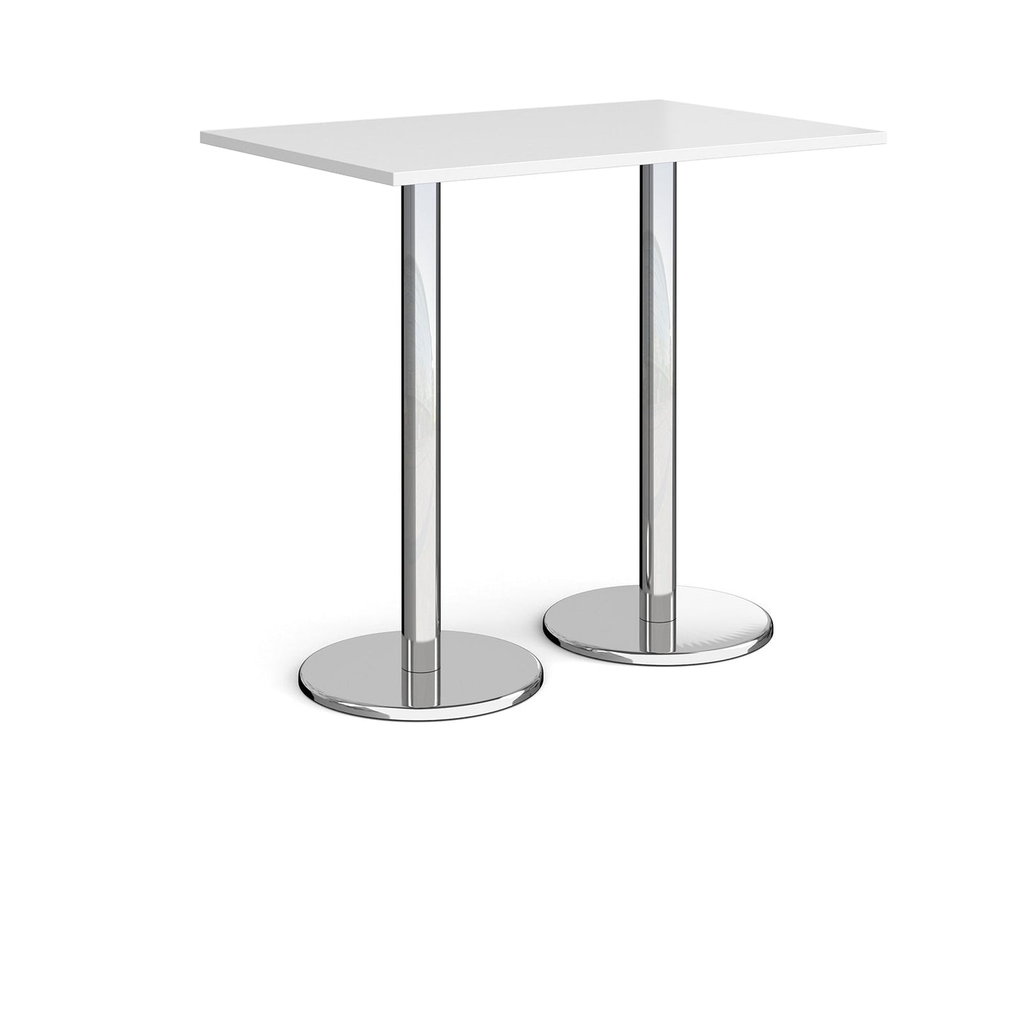 Pisa rectangular poseur table with round bases