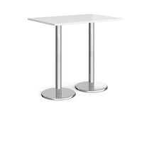 Pisa rectangular poseur table with round bases