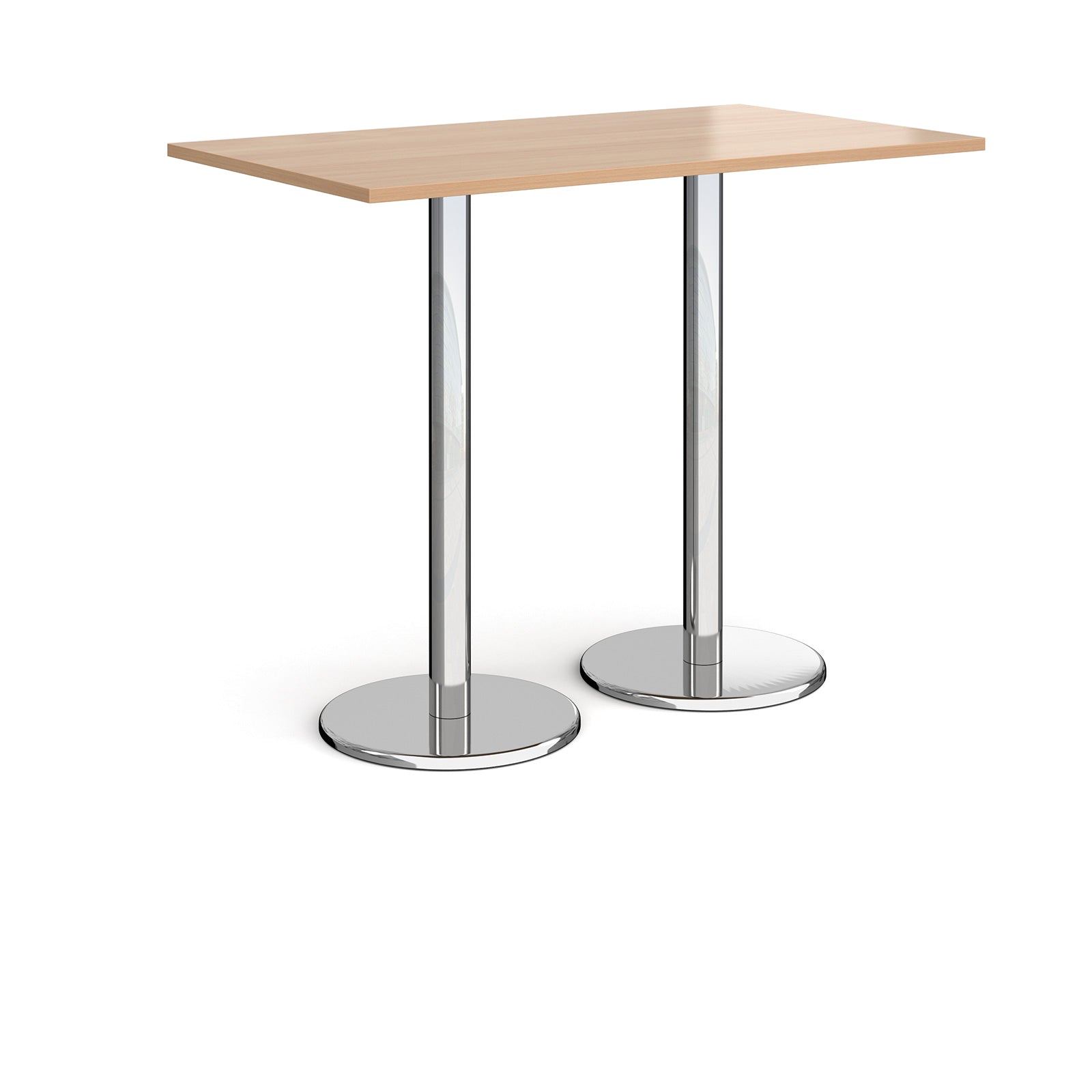 Pisa rectangular poseur table with round bases