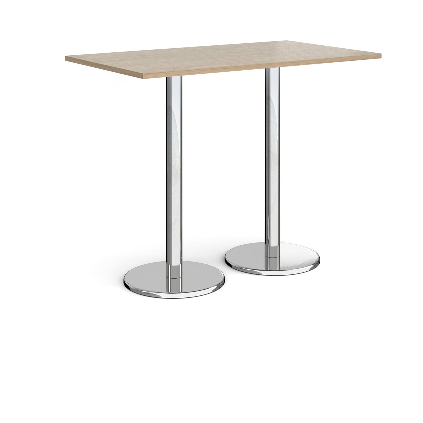 Pisa rectangular poseur table with round bases