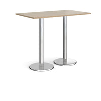 Pisa rectangular poseur table with round bases