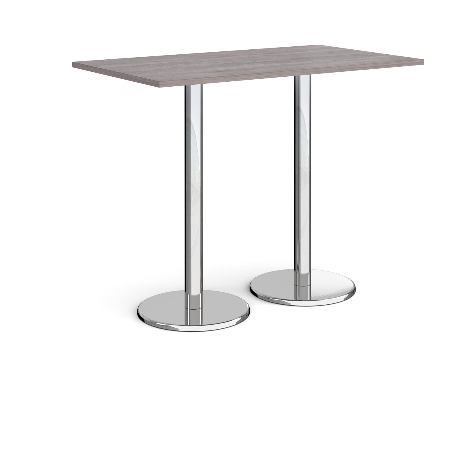 Pisa rectangular poseur table with round bases