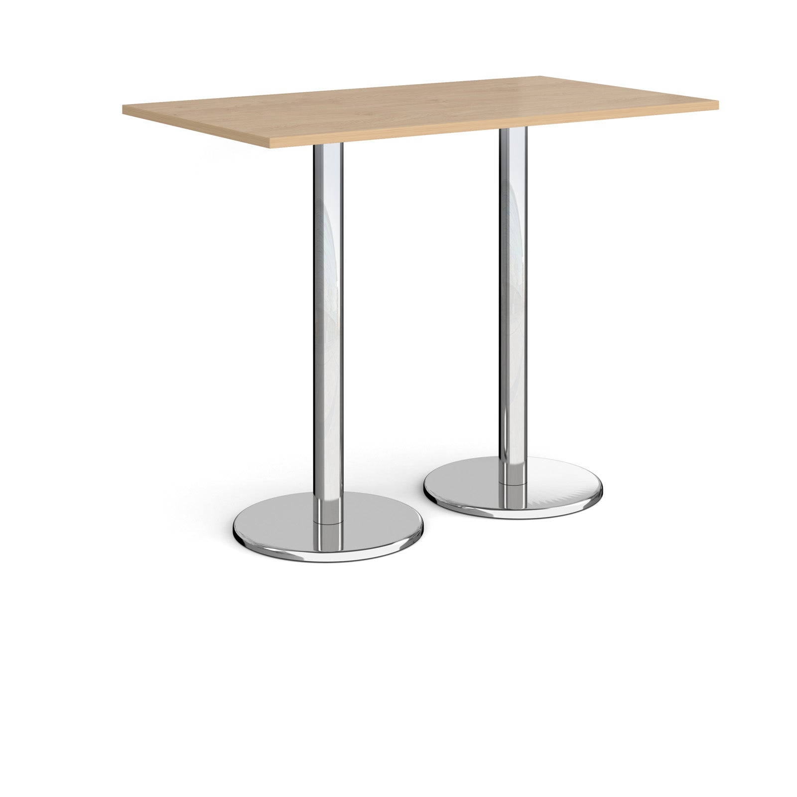 Pisa rectangular poseur table with round bases