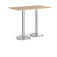 Pisa rectangular poseur table with round bases