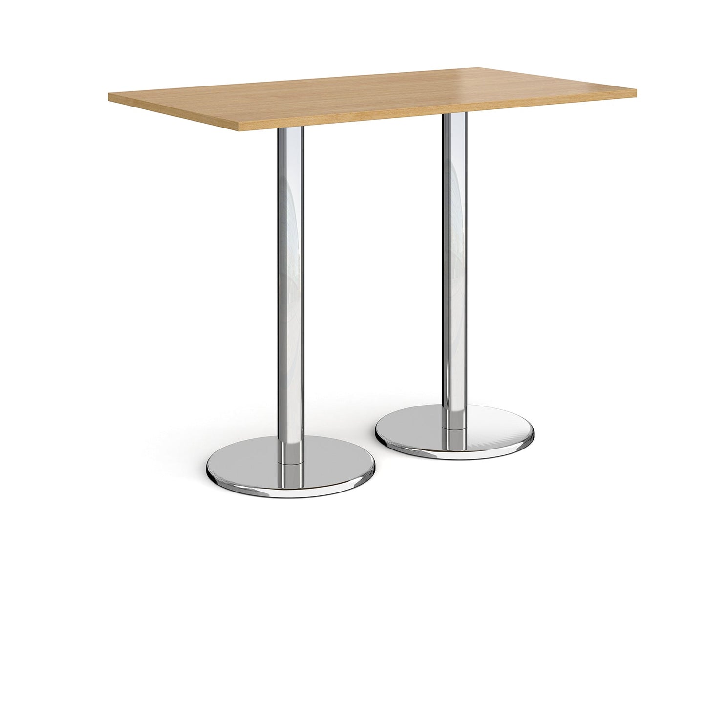 Pisa rectangular poseur table with round bases