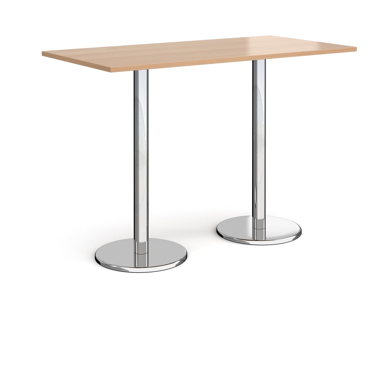 Pisa rectangular poseur table with round bases