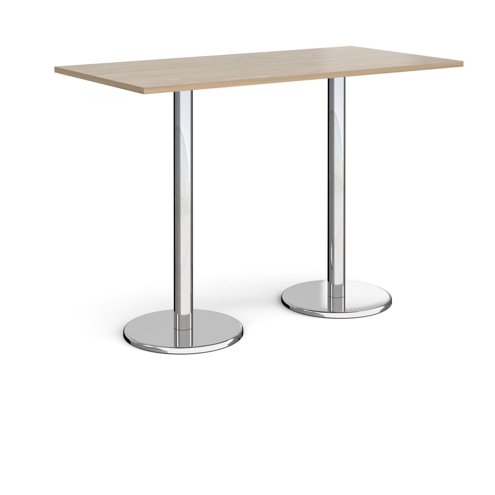 Pisa rectangular poseur table with round bases