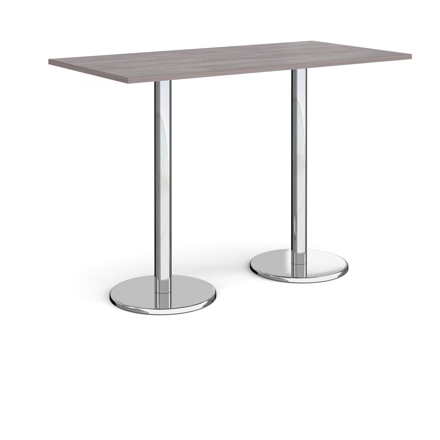 Pisa rectangular poseur table with round bases