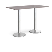 Pisa rectangular poseur table with round bases