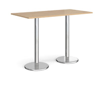 Pisa rectangular poseur table with round bases