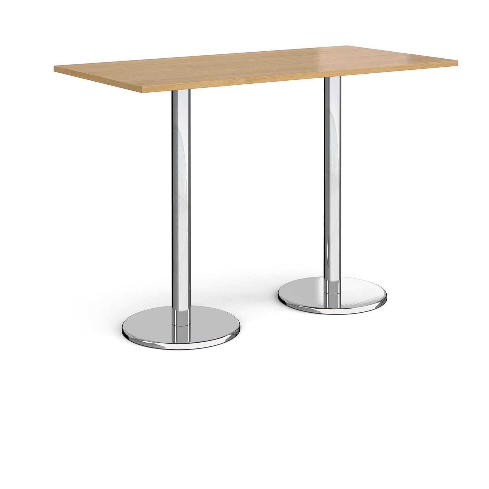 Pisa rectangular poseur table with round bases