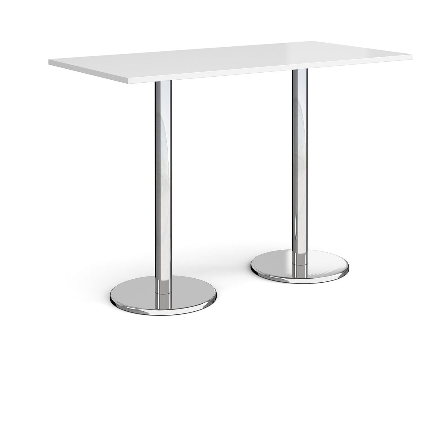 Pisa rectangular poseur table with round bases