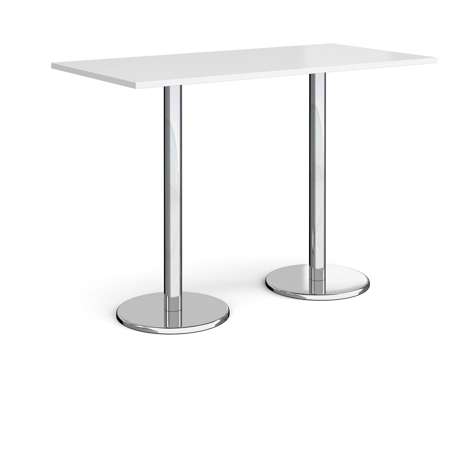 Pisa rectangular poseur table with round bases