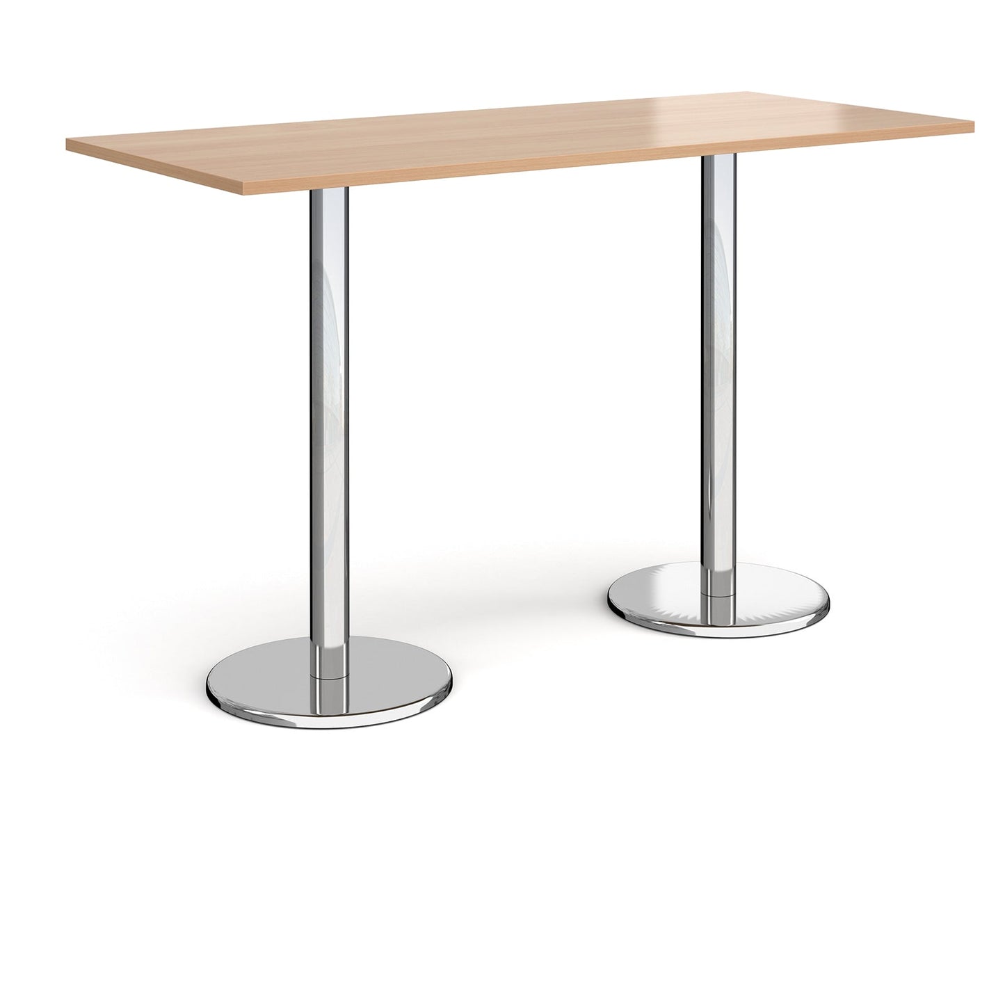Pisa rectangular poseur table with round bases