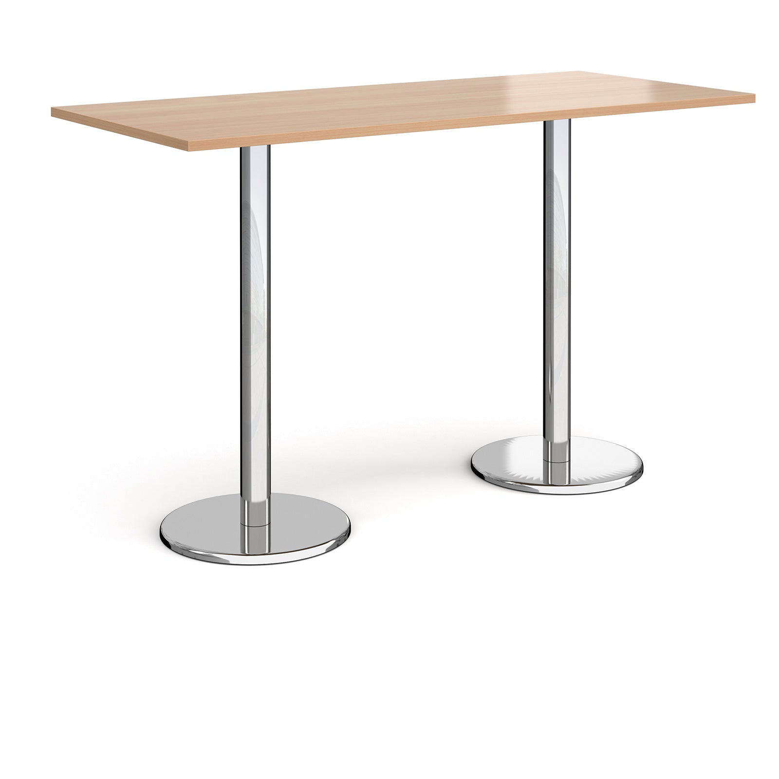Pisa rectangular poseur table with round bases