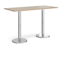 Pisa rectangular poseur table with round bases