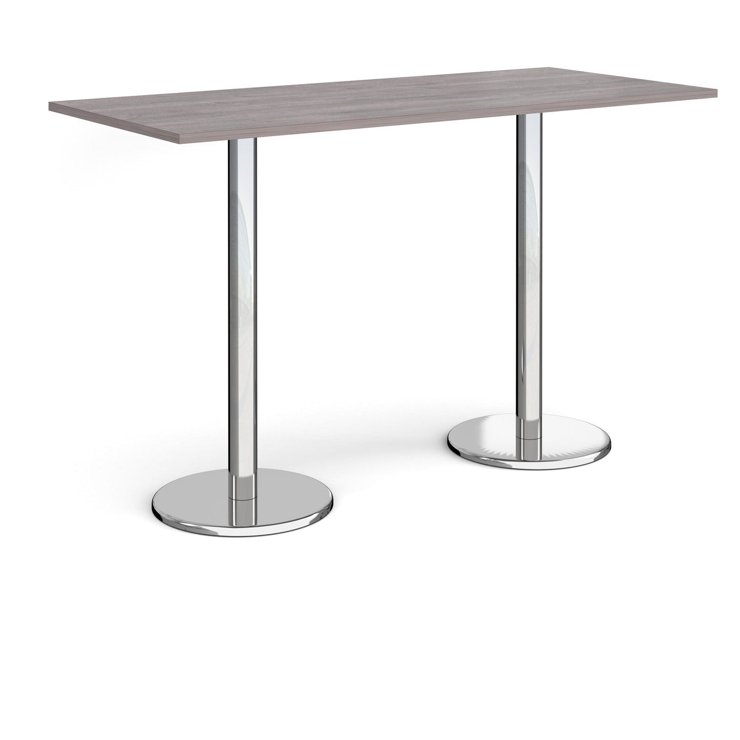 Pisa rectangular poseur table with round bases