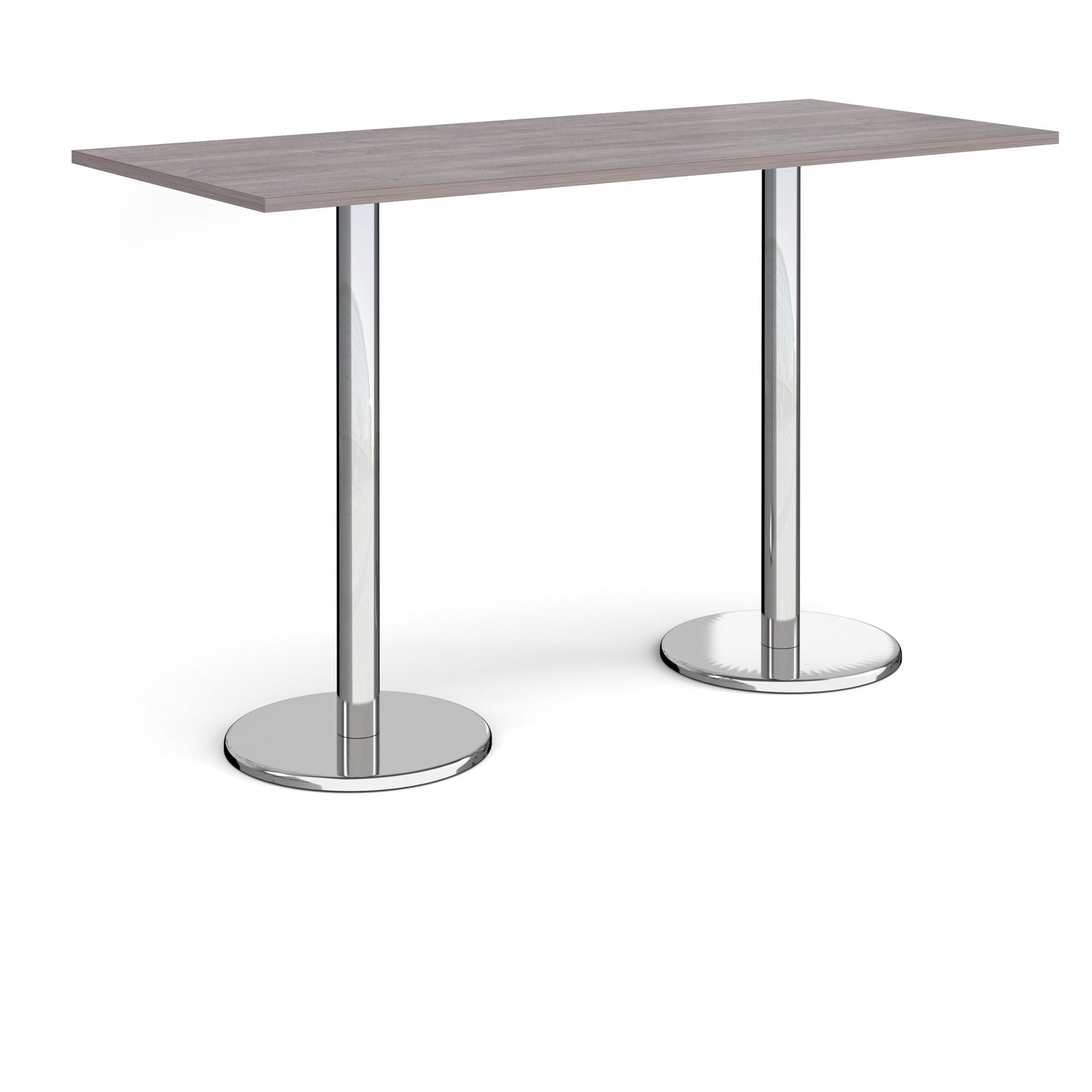 Pisa rectangular poseur table with round bases