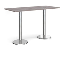 Pisa rectangular poseur table with round bases