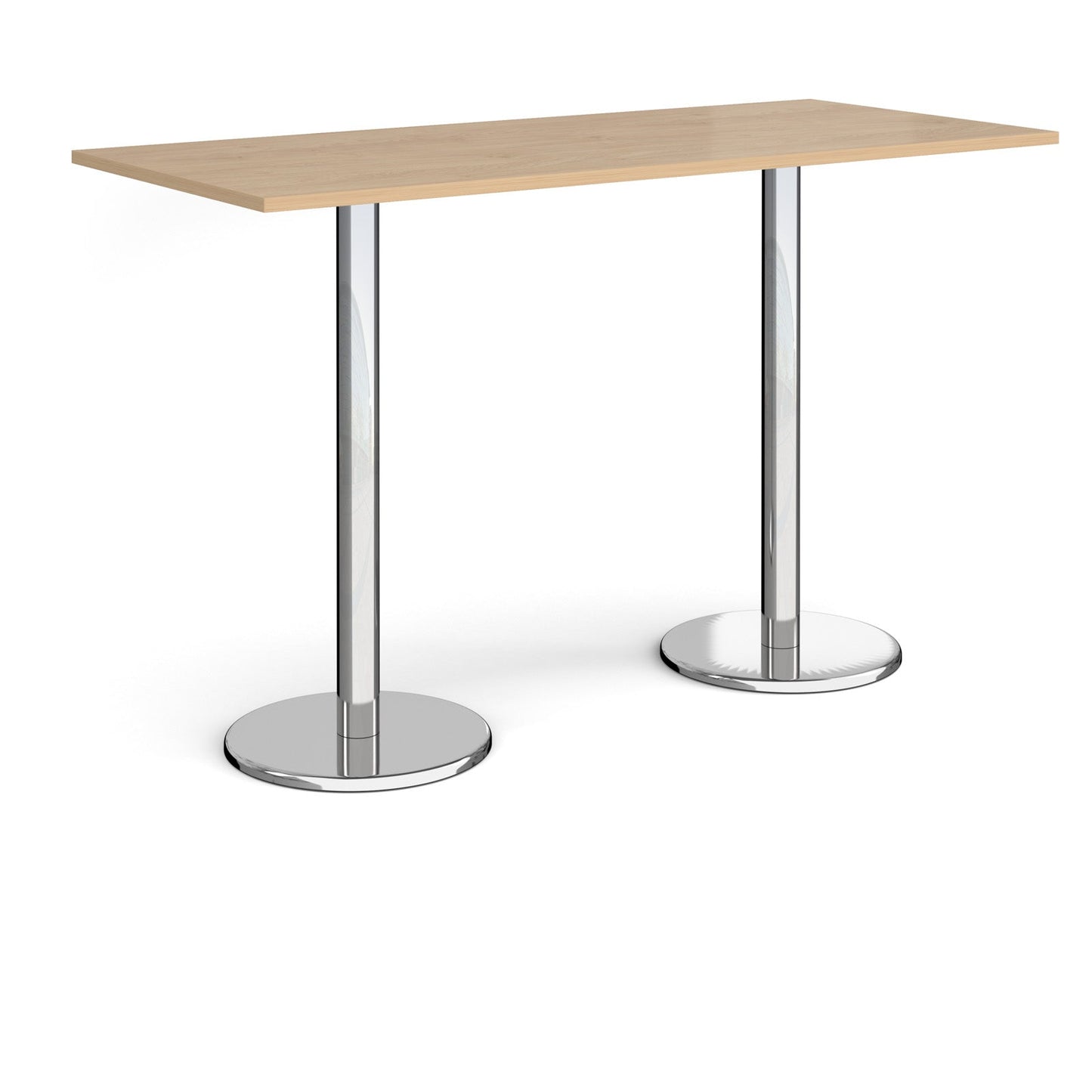 Pisa rectangular poseur table with round bases