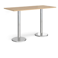 Pisa rectangular poseur table with round bases