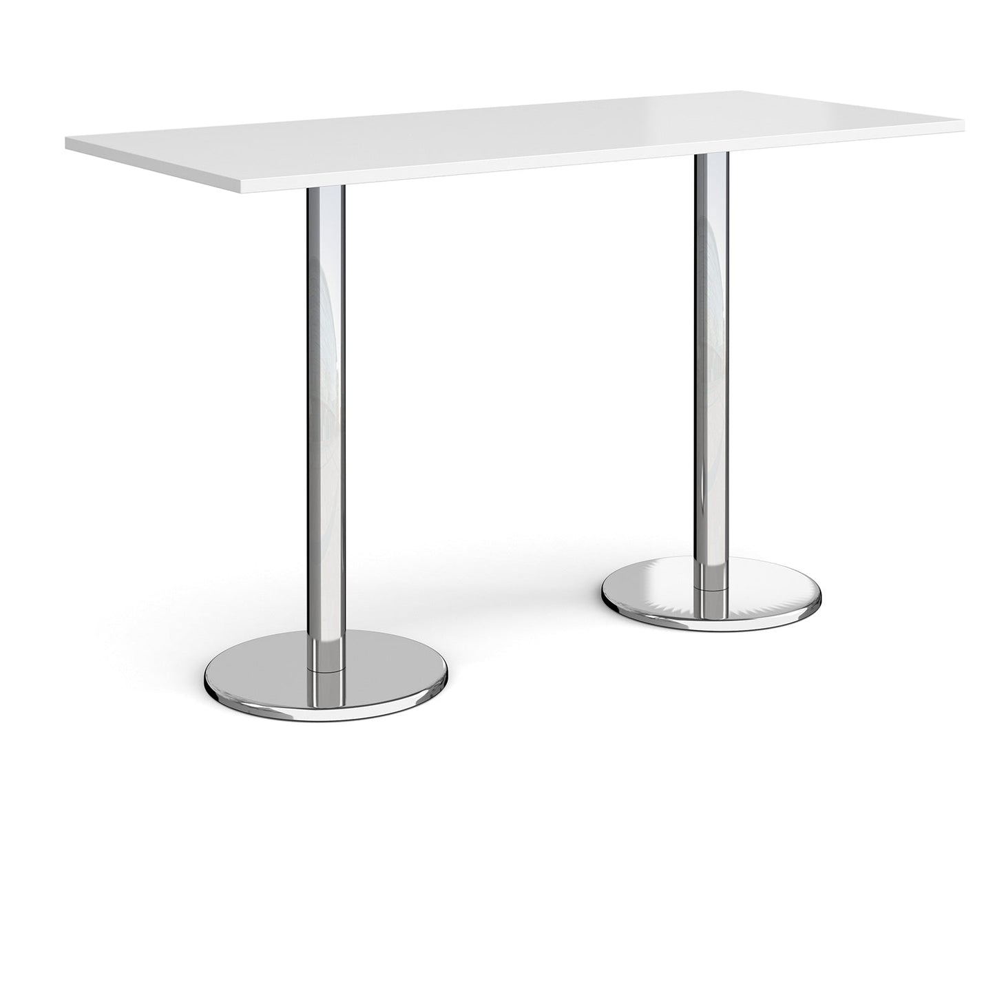Pisa rectangular poseur table with round bases