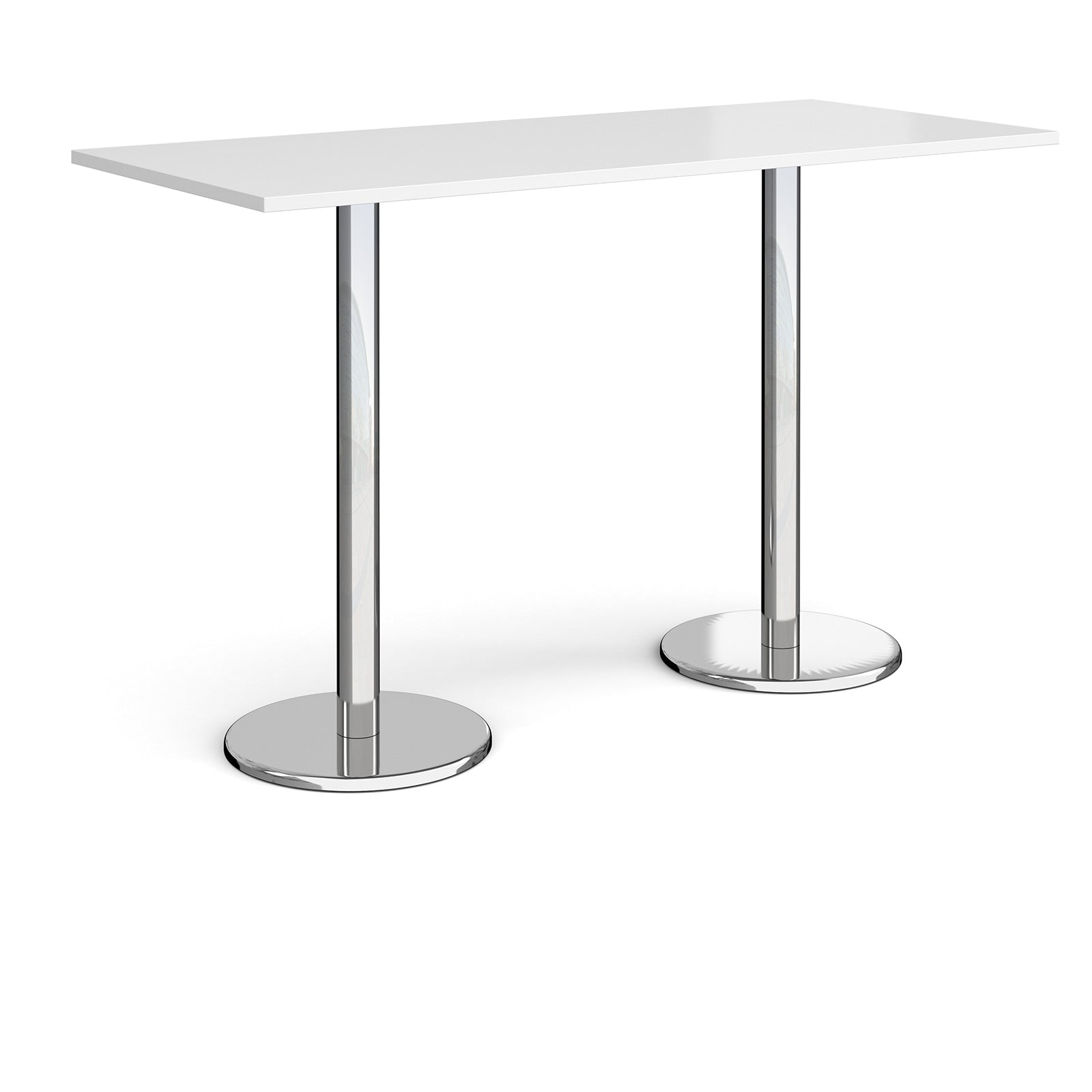 Pisa rectangular poseur table with round bases