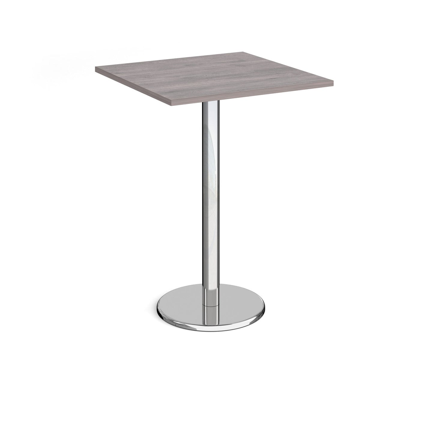 Pisa square poseur table with round base