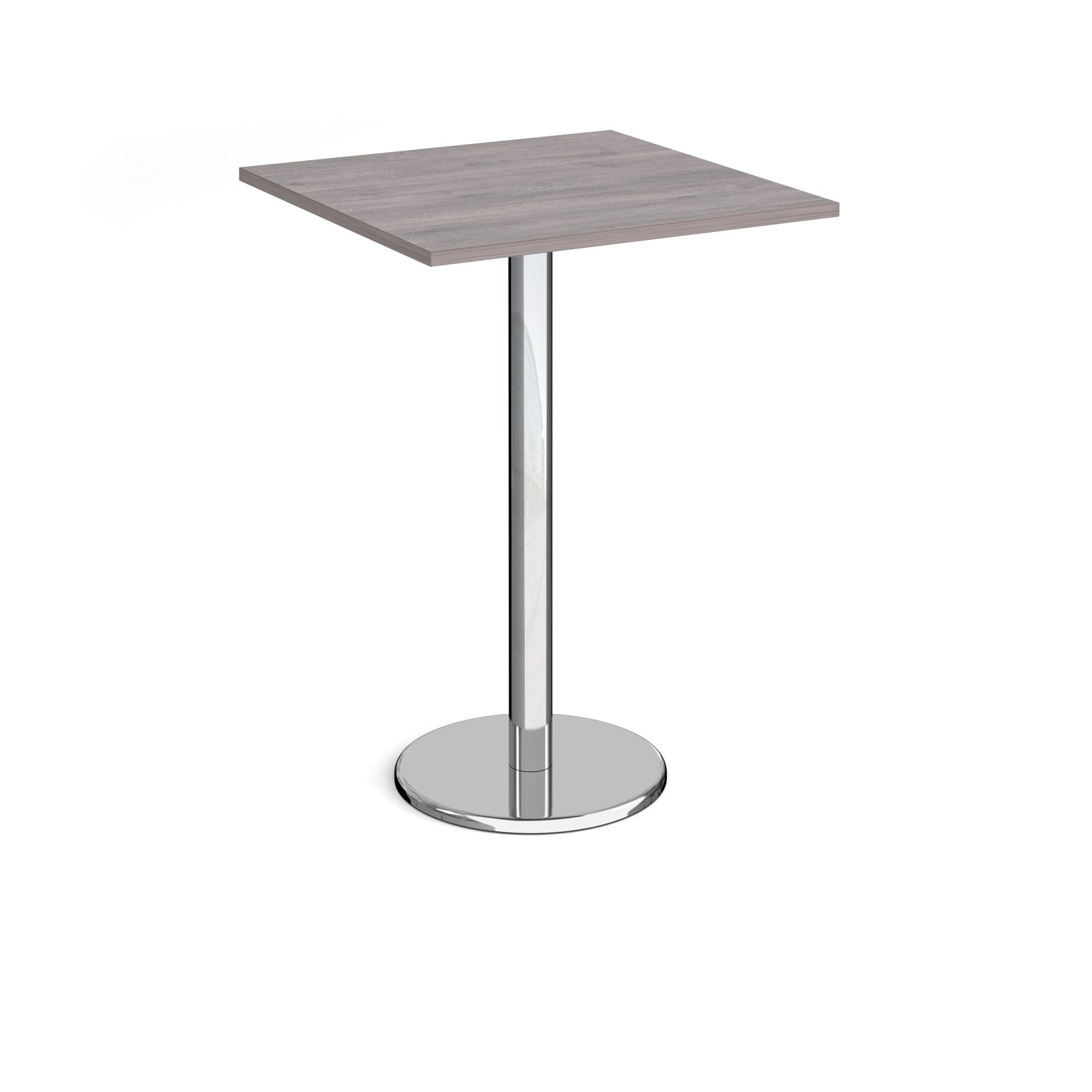 Pisa square poseur table with round base