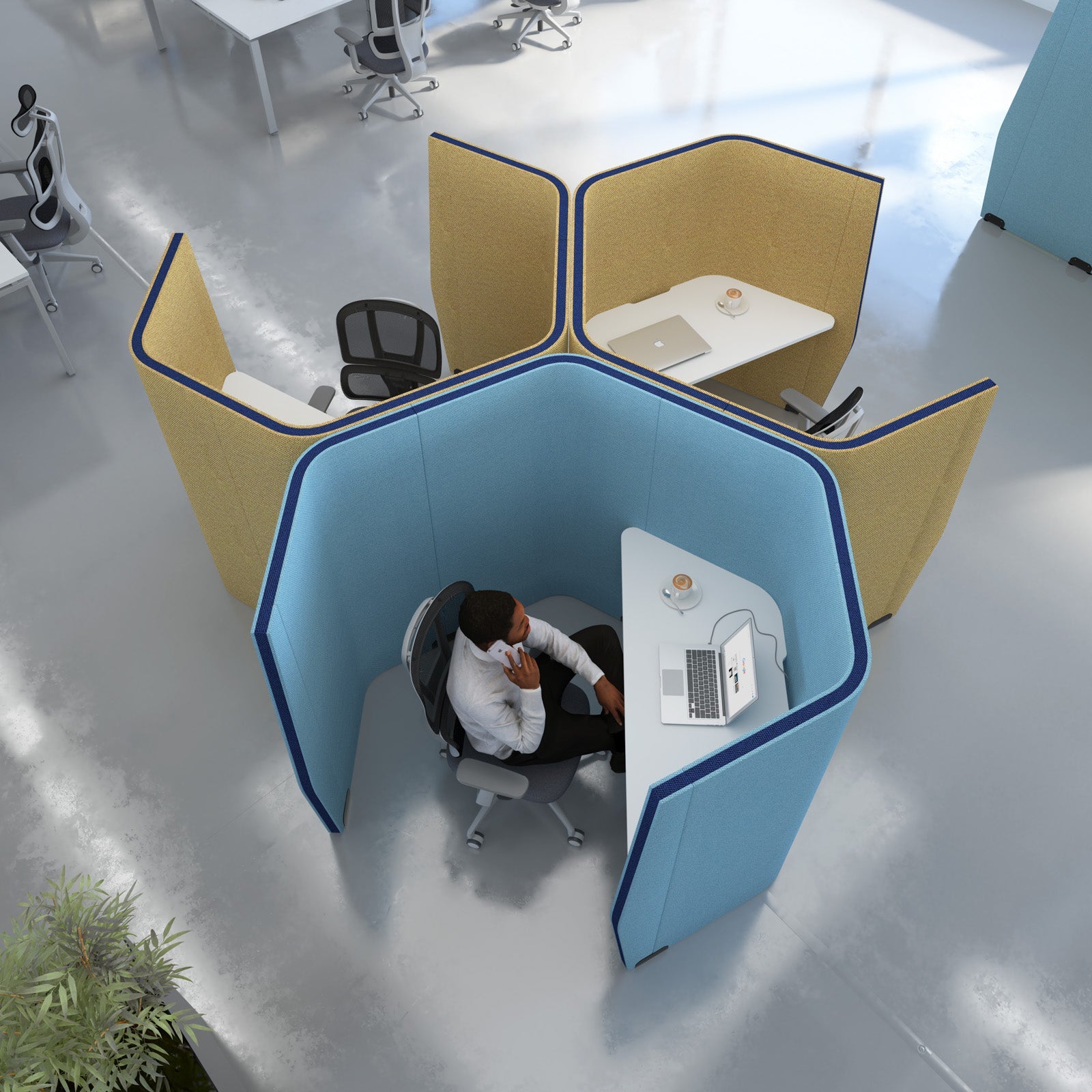 Priva angled workstations