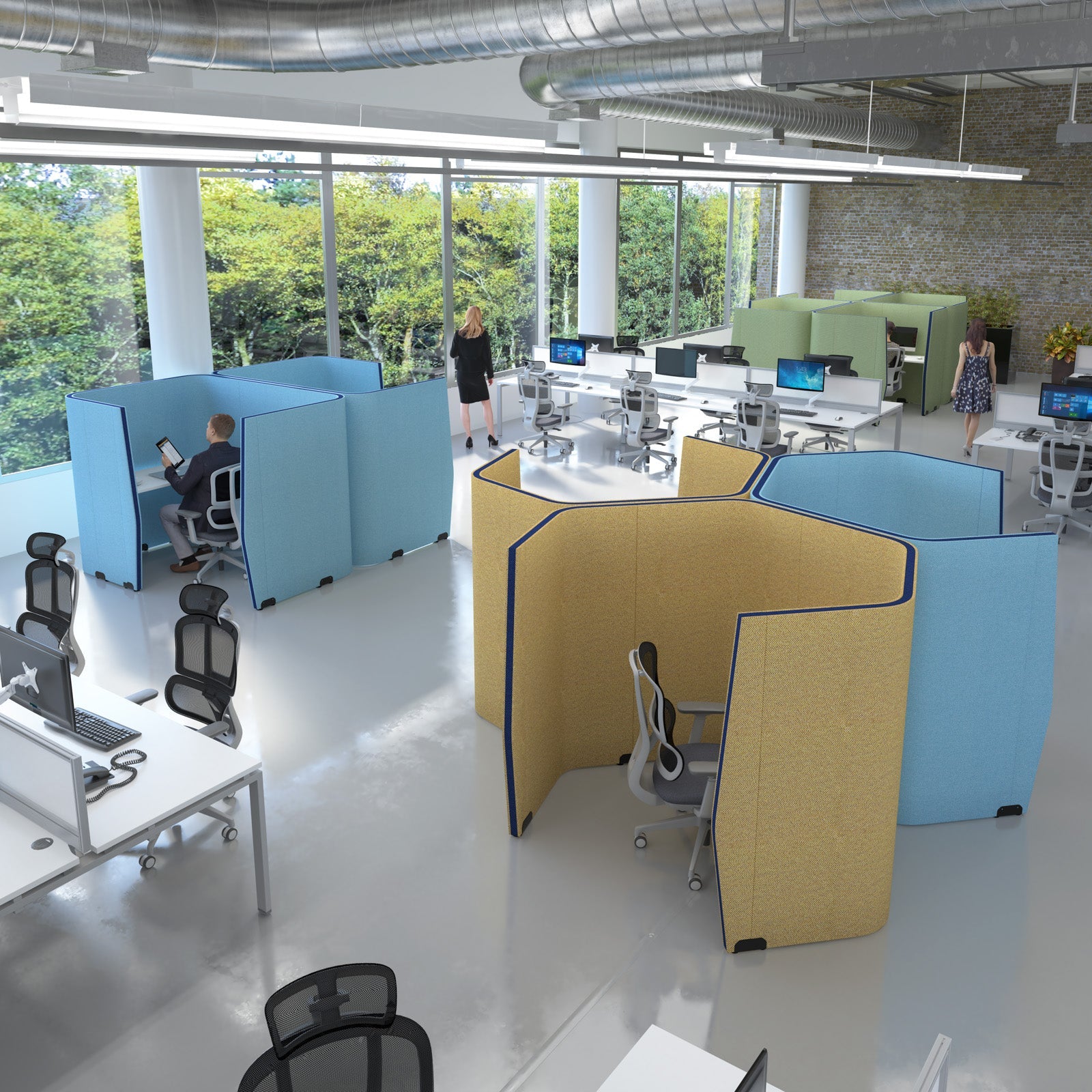 Priva rectangular workstations