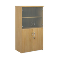 Universal combination unit with glass upper doors