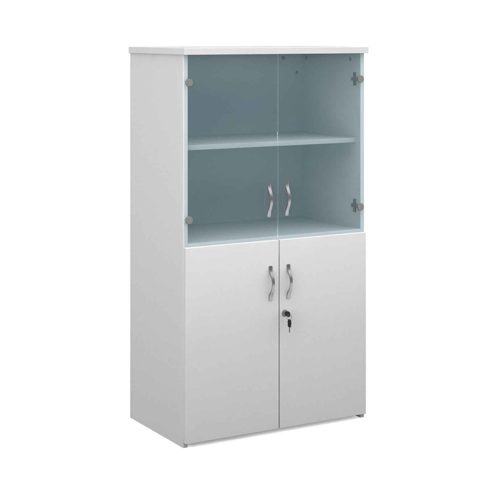 Universal combination unit with glass upper doors