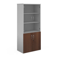 Duo combination unit with glass upper doors