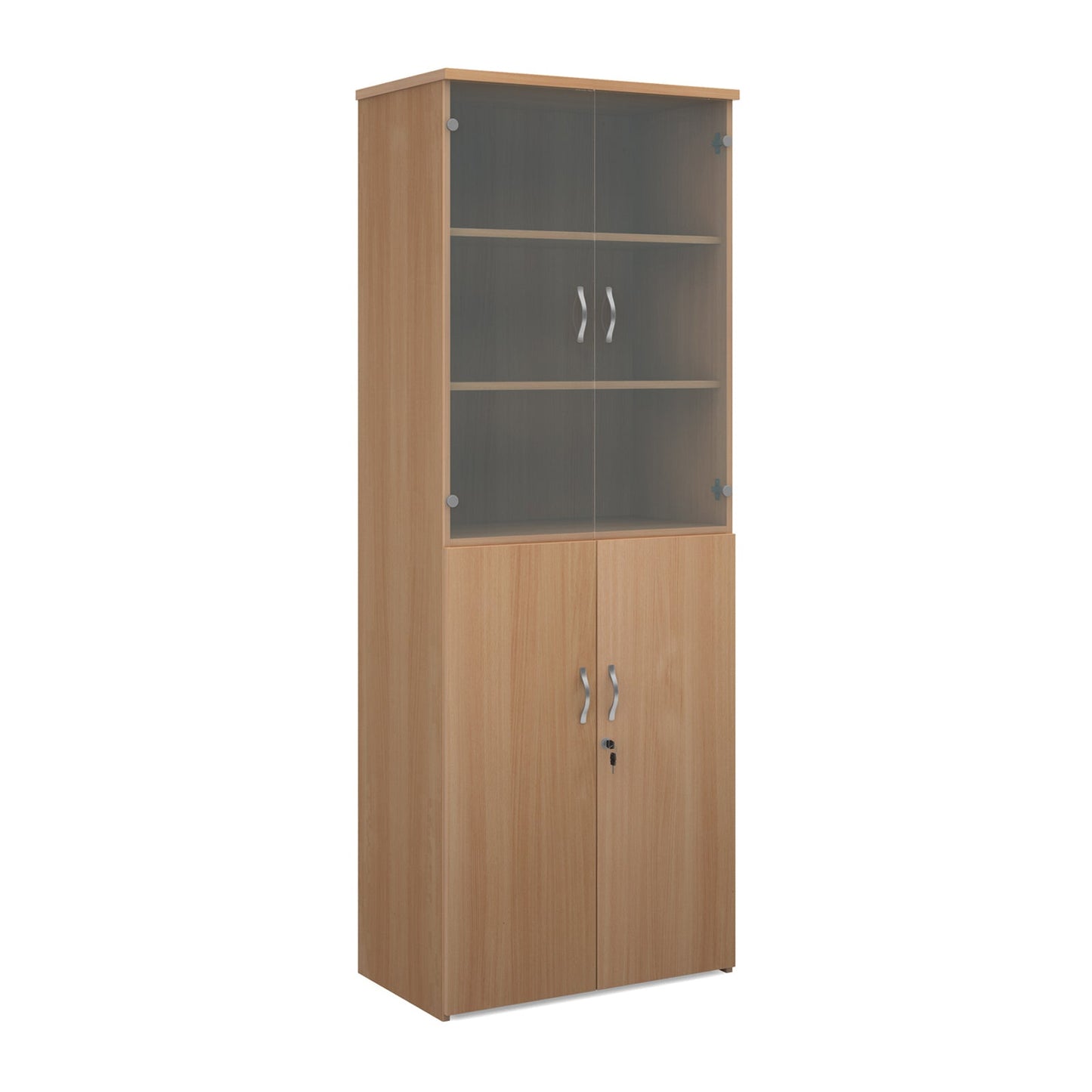 Universal combination unit with glass upper doors