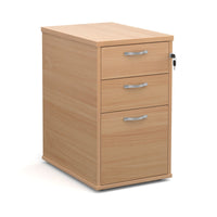 Desk high pedestal 600mm with silver handles