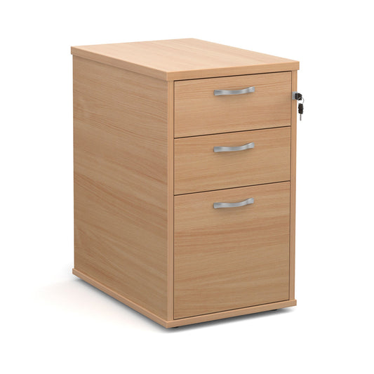 Desk high pedestal 600mm with silver handles