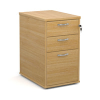 Desk high pedestal 600mm with silver handles