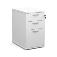 Desk high pedestal 600mm with silver handles