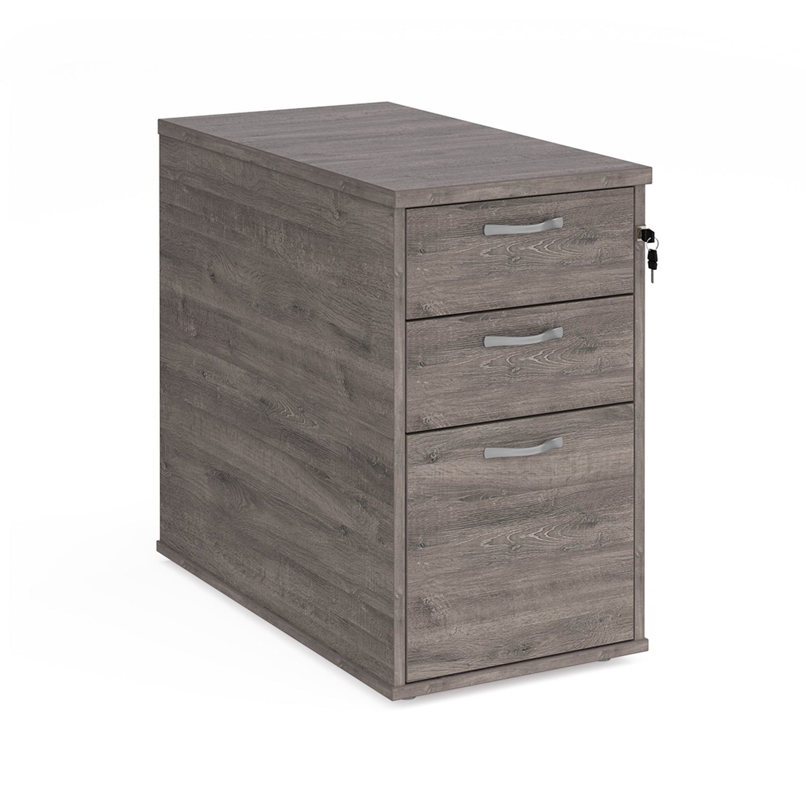 Desk High Pedestal 800Mm With Silver Handles